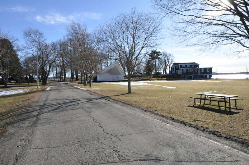 David S. Lynch Memorial Park, Beverly, Massachusetts. The band shell and sitting area.