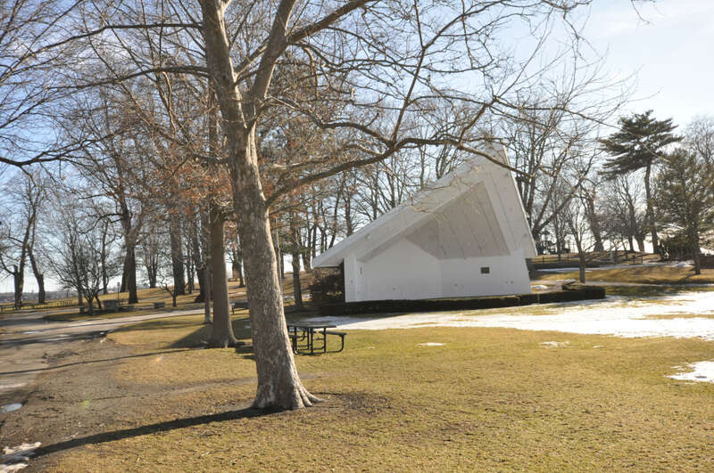 David S. Lynch Memorial Park, Beverly, Massachusetts. The band shell.