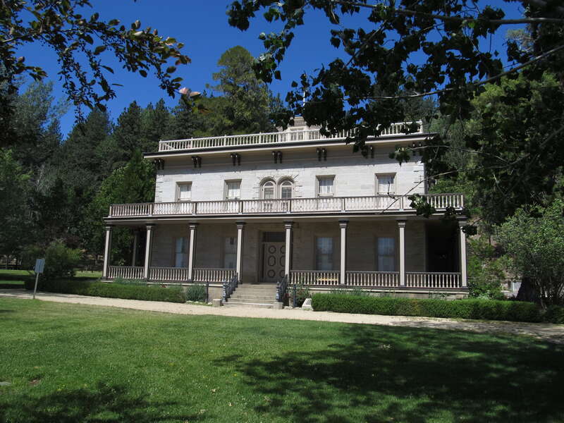The Bowers Mansion, located between Reno and Carson City, Nevada, was built in 1863 by Lemuel "Sandy" Bowers and his wife, Eilley, and is a prime example of the homes built in Nevada by the new millionaires of the Comstock Lode mining boom.
The land