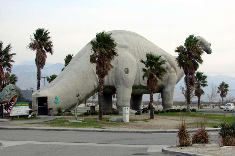 (1 of a 5-picture set)
This was where Pee Wee Herman met Large Marge in his movie, 'Pee Wee's Big Adventure.'  The dinosaurs were very popular in the early years of I-10, and then visits dropped off. But after the movie came out, the attraction