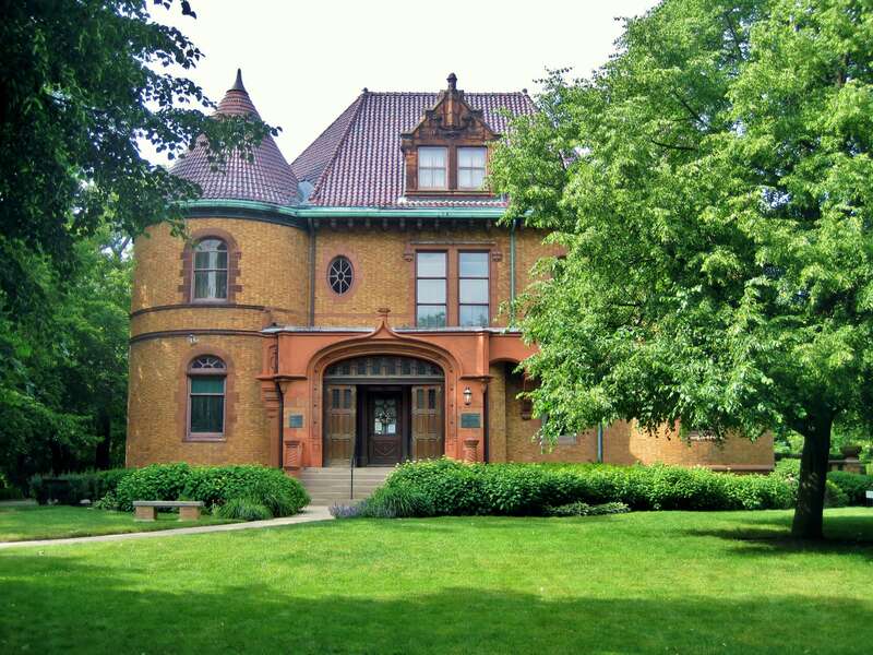 The Charles Gates Dawes House in Evanston, a national landmark (1909). Dawes lived at this residence from 1909 until his death in 1951. A descendent of William Dawes, Charles G. Dawes practiced law in Nebraska before moving to Chicago after losing