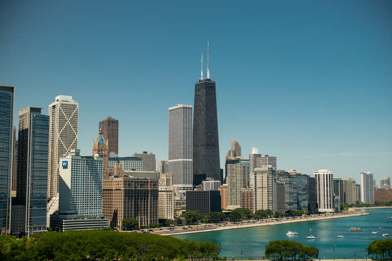 From the Navy Pier Ferris Wheel.