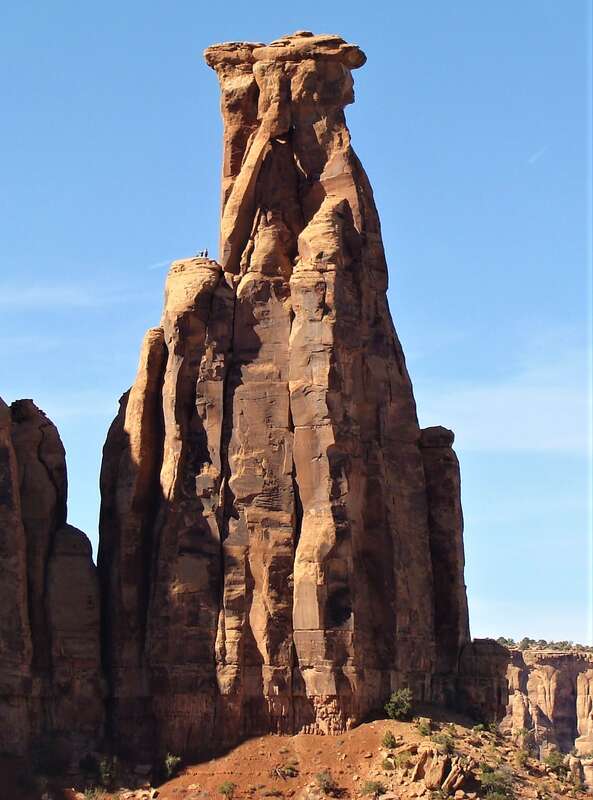 Climbers on Kissing Couple, look close
