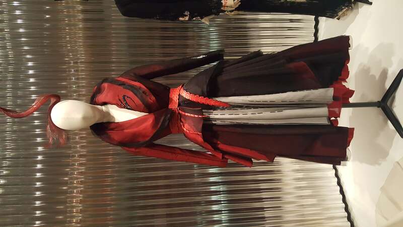 Silk and embroidered shaded tulle coat-dress by John Galliano for Christian Dior (Spring-Summer 2011) on display at the Denver Art Museum