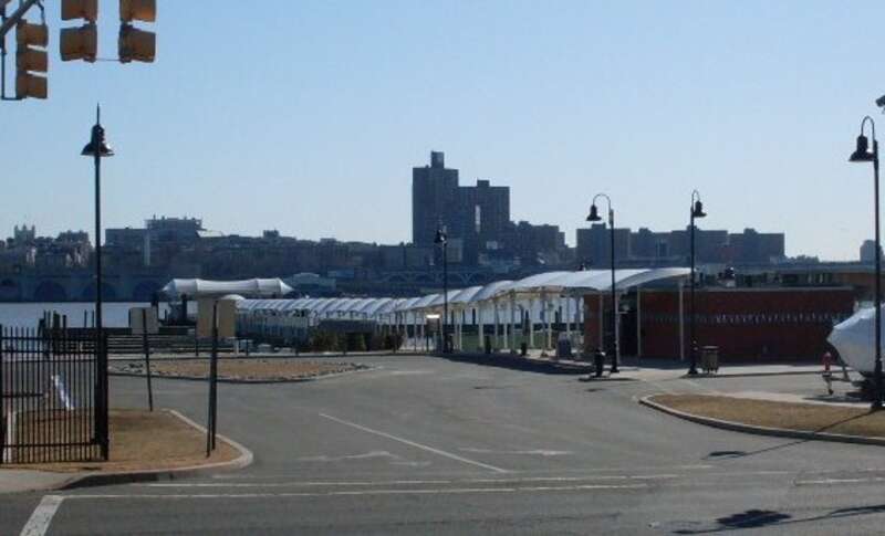 Edgewater Ferry, north view, at River Road and Route 5, Edgewater, NJ