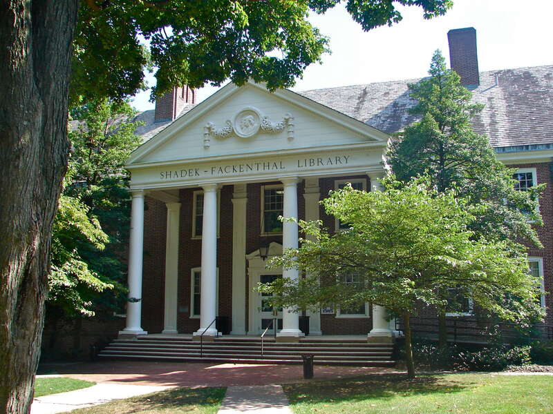 The Shadek-Fackenthall Library at Franklin and Marshall College in Lancaster, Pennsylvania.  Built in the late 1930s in the Colonial Revival style.
This and about 10 older buildings on campus are part of the Franklin and Marshall College Campus