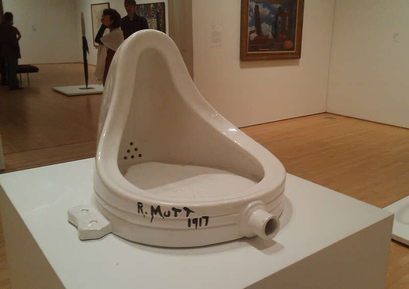 Marcel Duchamp. French, 1887-1968. Glazed ceramic with black paint.