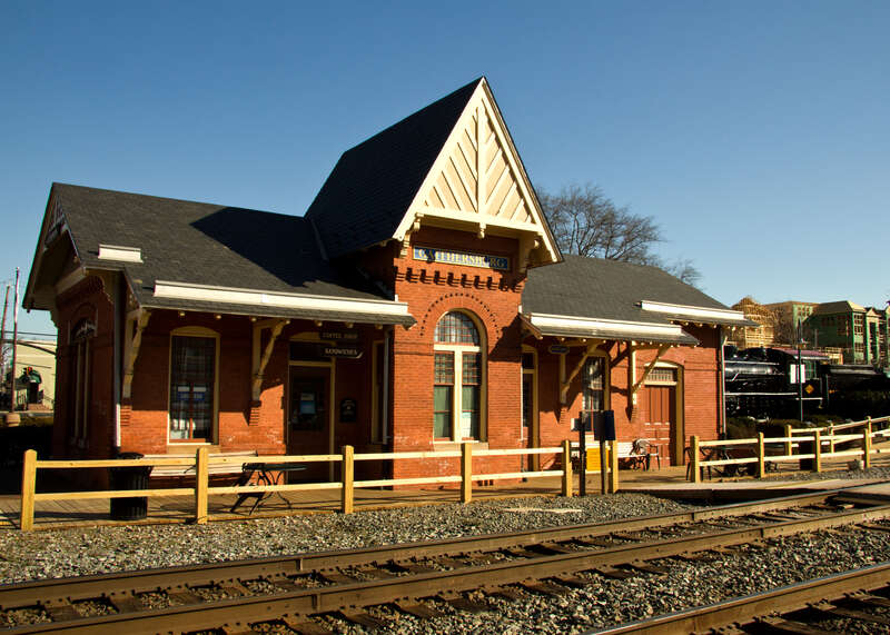 The Gaithersburg, MD MARC station.  The station was originally built as the Gaithersburg B &amp; O Railroad Station and Freight Shed in 1884, for the Metropolitan Branch of the Baltimore and Ohio Railroad (B&amp;O).