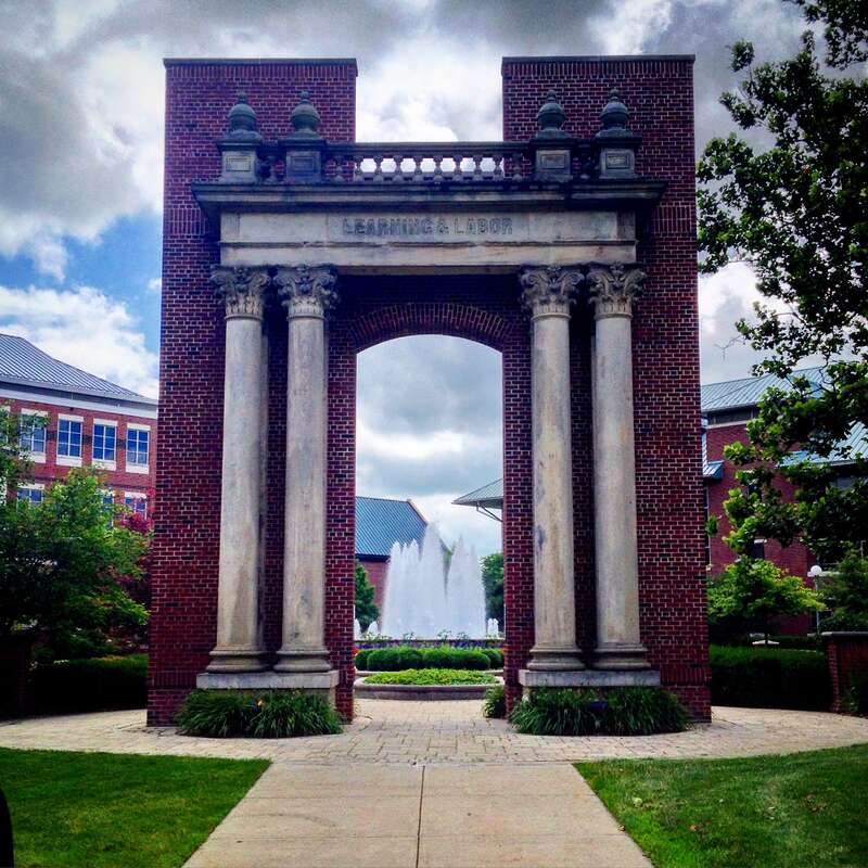 Hallene Gateway found on the campus of the University of Illinois Urbana Champaign