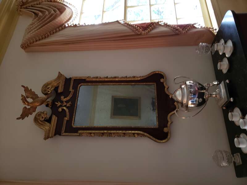 Liberty Hall Museum. Union, NJ. Mirror in the dining room