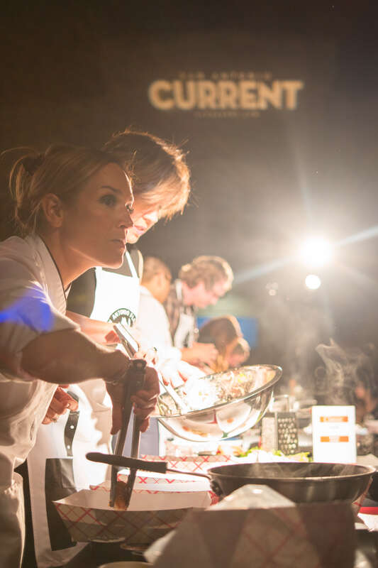 Lisa Astorga-Watel cooking at San Antonio Flavor 2015 at the San Antonio Museum of Art