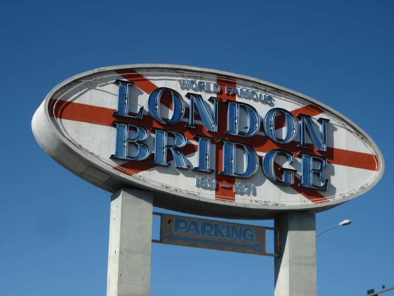 The London Bridge, currently located in Lake Havasu City, Arizona, USA, was originally constructed in London, in 1831. The bridge was the last project of engineer John Rennie and completed by his son, also named John Rennie. By 1962, the bridge was