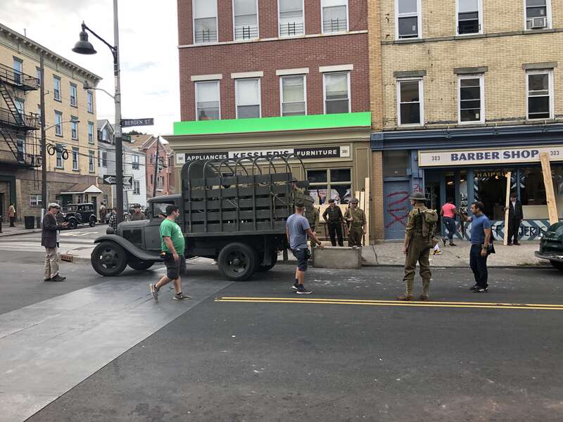 MLK Drive Greenville/Jackson Hill Jersey City during filming of Plot Against American August 2019