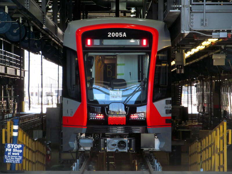 Brand new #2005 at Muni Metro East in July 2017