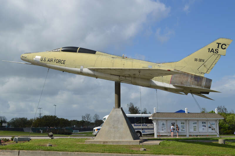 c/n 243-90
Full US military serial 56-3814.
On display at the entrance to Bay Street Park, Texas City, Texas, United States.

18th March 2017