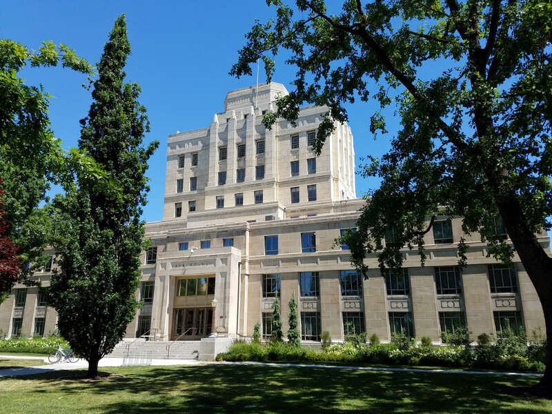 The Old Ada County Courthouse (1939) in Boise, Idaho, also known as the Capitol Annex Building, was designed by architectural firms Wayland &amp; Fennel and Tourtellotte and Hummel and is part of the Boise Capitol Area District.