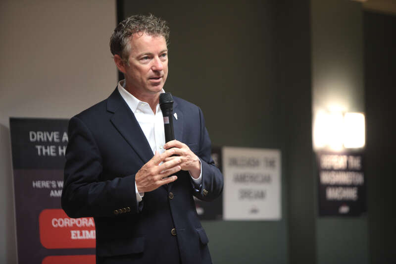 U.S. Senator Rand Paul speaking with supporters at a meet and greet at the Hilton Garden Inn in Council Bluffs, Iowa.
Please attribute to Gage Skidmore if used elsewhere.

All candidate or political action committees must obtain explicit permission