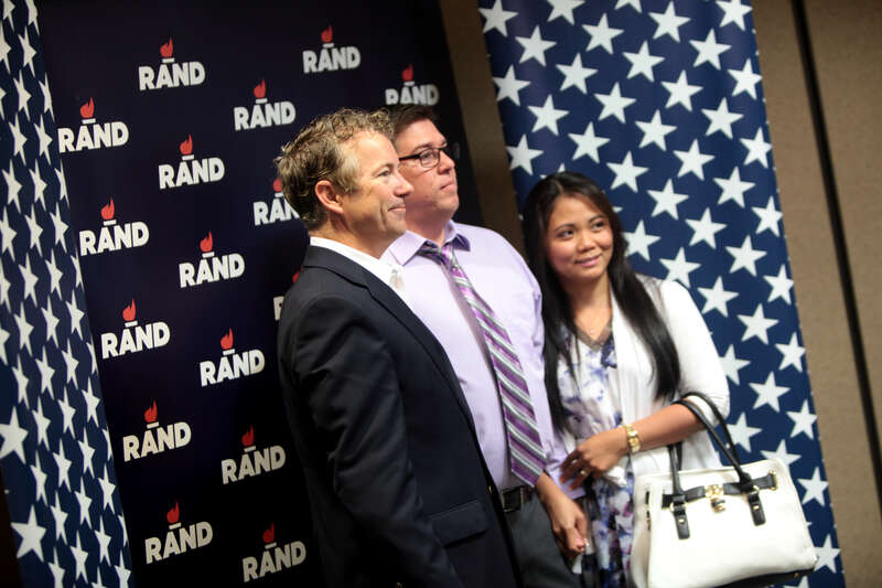U.S. Senator Rand Paul speaking with supporters at a meet and greet at the Hilton Garden Inn in Council Bluffs, Iowa.
Please attribute to Gage Skidmore if used elsewhere.

All candidate or political action committees must obtain explicit permission