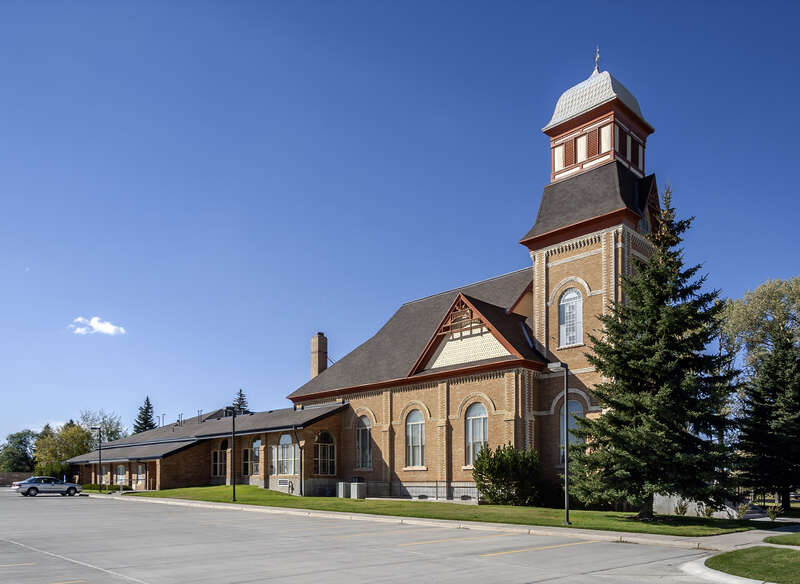 The Randolph Tabernacle LDS church in Randolph, Utah, USA