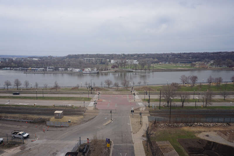 The Mississippi River in Saint Paul, Minnesota (United States).