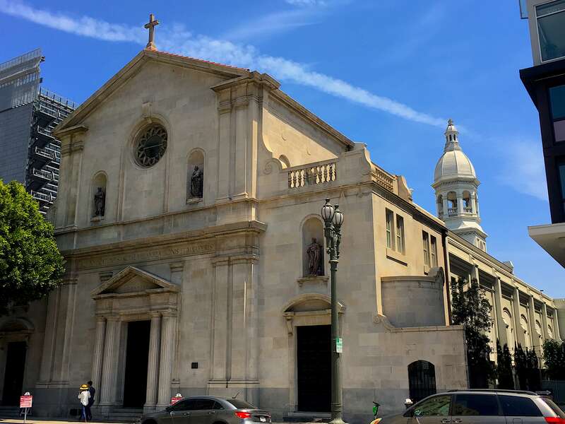 The old cathedral of Los Angeles built in 1876. Los Angeles Historic-Cultural Monument #17