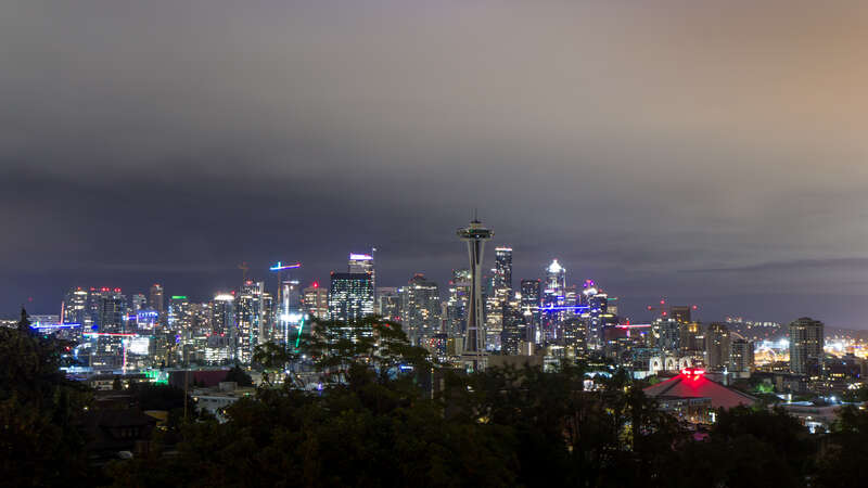 Due to construction on the Space Needle the entire building had its power shut off.  This is the only time I've seen such an event, though previously nearby construction <a href="https://www.flickr.com/photos/tags/partiallylitspaceneedle">shut