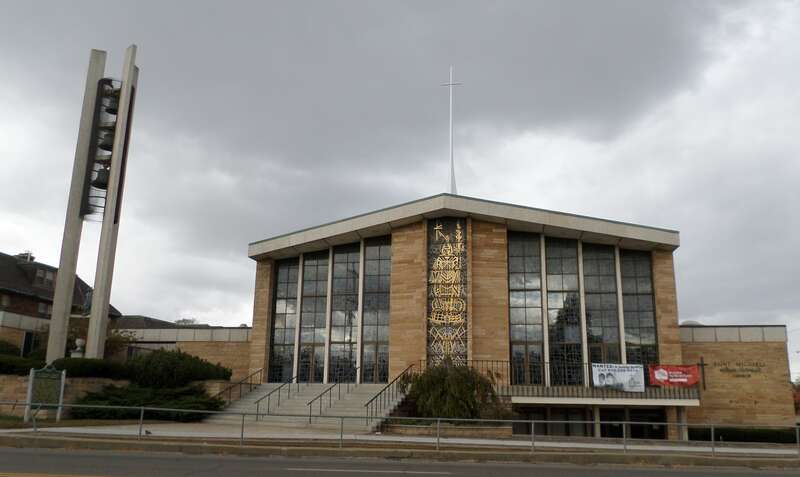 The St Michael Roman Catholic Church, located at 609 E 5th Ave, Flint, MI