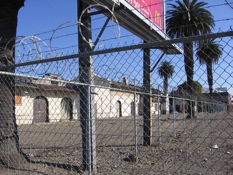 The Stockton Station of the Western Pacific in Stockton, California, USA.  It faces North Union Street between East Weber Avenue and East Main Street.