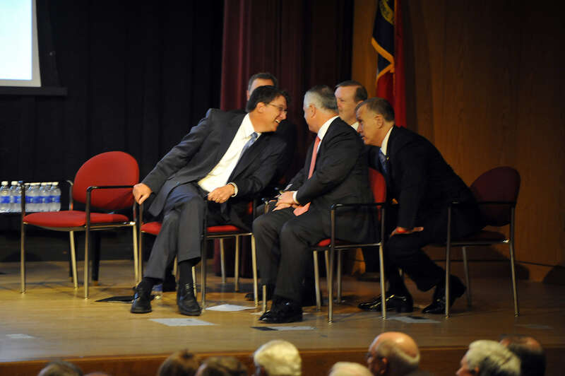 Governor McCrory, NCDOT Secretary Tony Tata, N.C. Senate President Pro Tem Phil Berger, and N.C. House Speaker Thom Tillis react to comments made by N.C. Commerce Secretary Sharon Decker on the new formula and its importance to the state's economy.