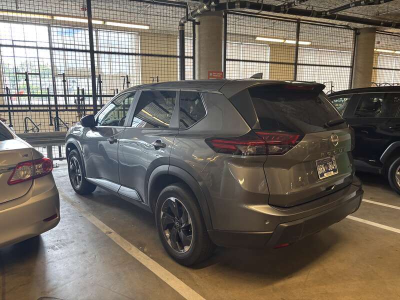 2024 Nissan Rogue SV photographed at the Ponce City Market in Atlanta, Georgia. This was our rental car, we flew here on October 3rd to see Marvelous 3 live at Center Stage Theater, and we left to fly back home on the 4th.