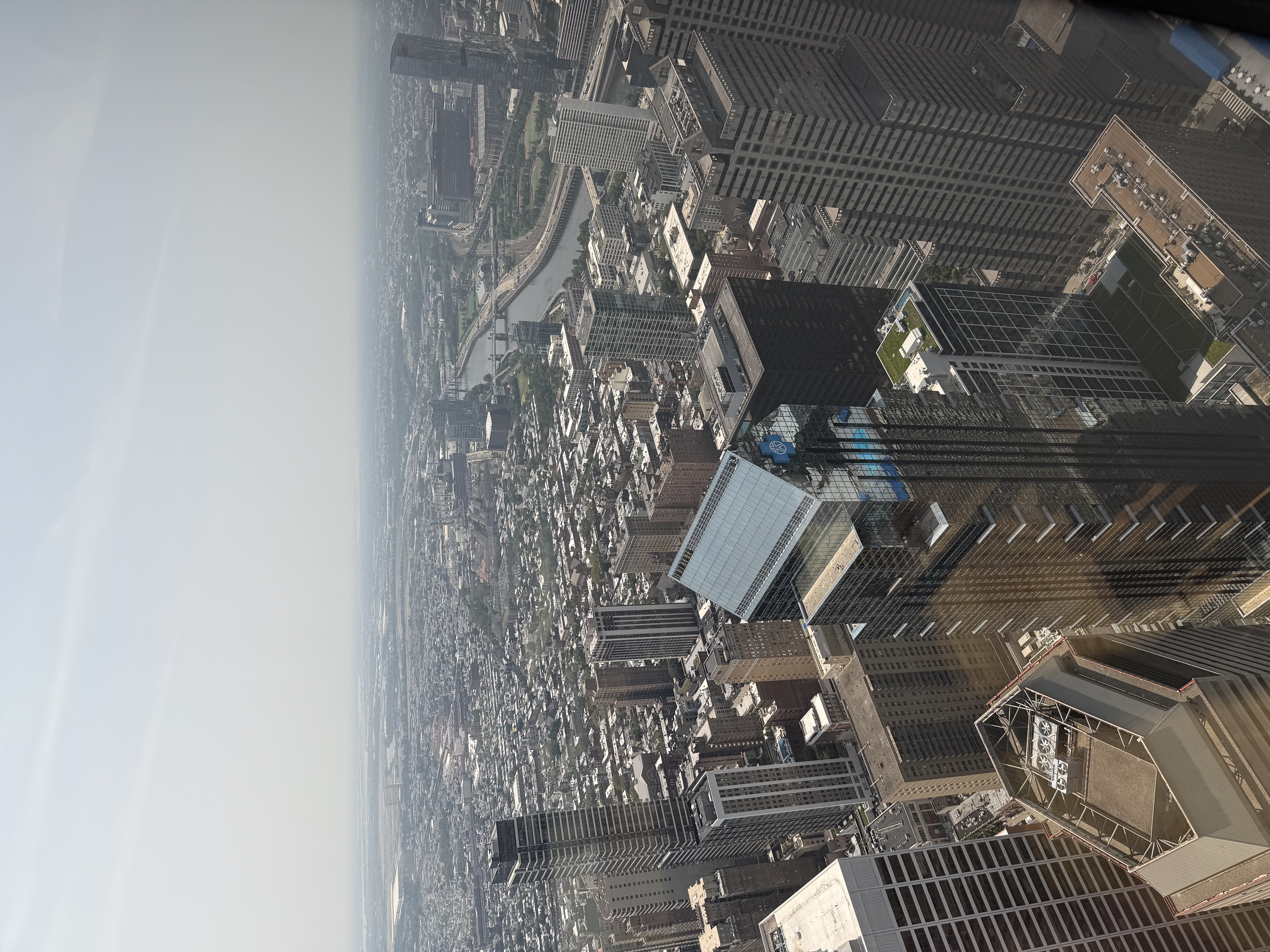 View southwest from the Jean-Georges SkyHigh Restaurant at Comcast Technology Center in Philadelphia, Pennsylvania