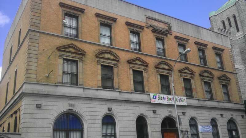 Looking northwest across Bathgate Avenue at 48th Police Precinct Station.