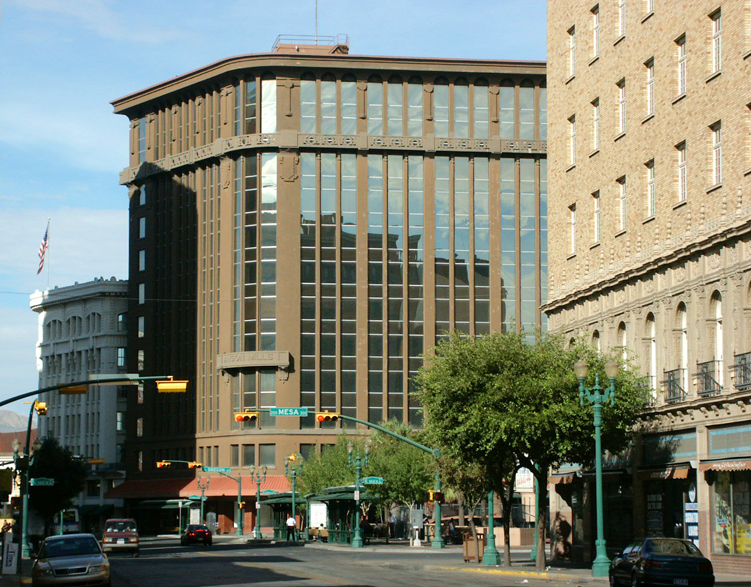 The Anson Mills Building in downtown El Paso, Texas.
Designed by Trost &amp; Trost, and built in 1911. Facade windows were subsequently altered.