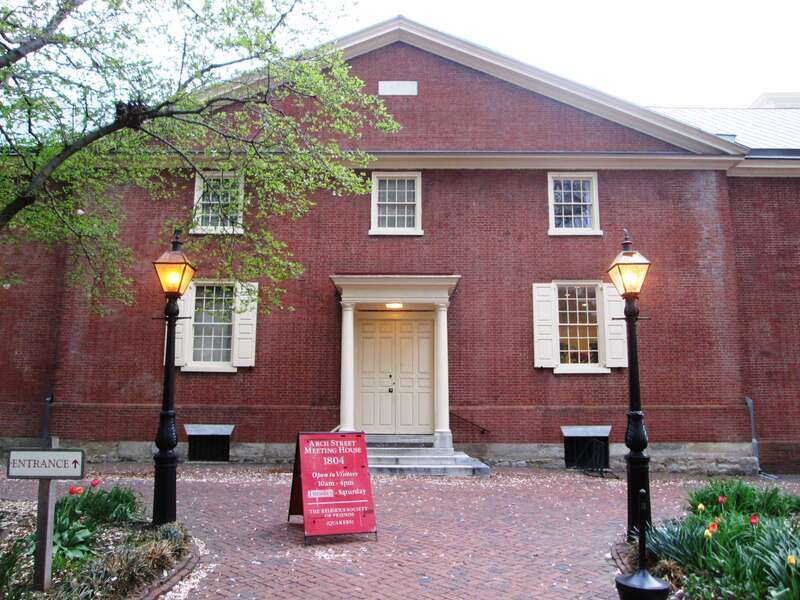 The Arch Street Meeting House on Arch Street at 4th Street in the Old City neighborhood of Philadelphia is the largest Quaker meeting House in the city and the second oldest.  It was built in 1803-05 on land donated by William Penn in 1693 and
