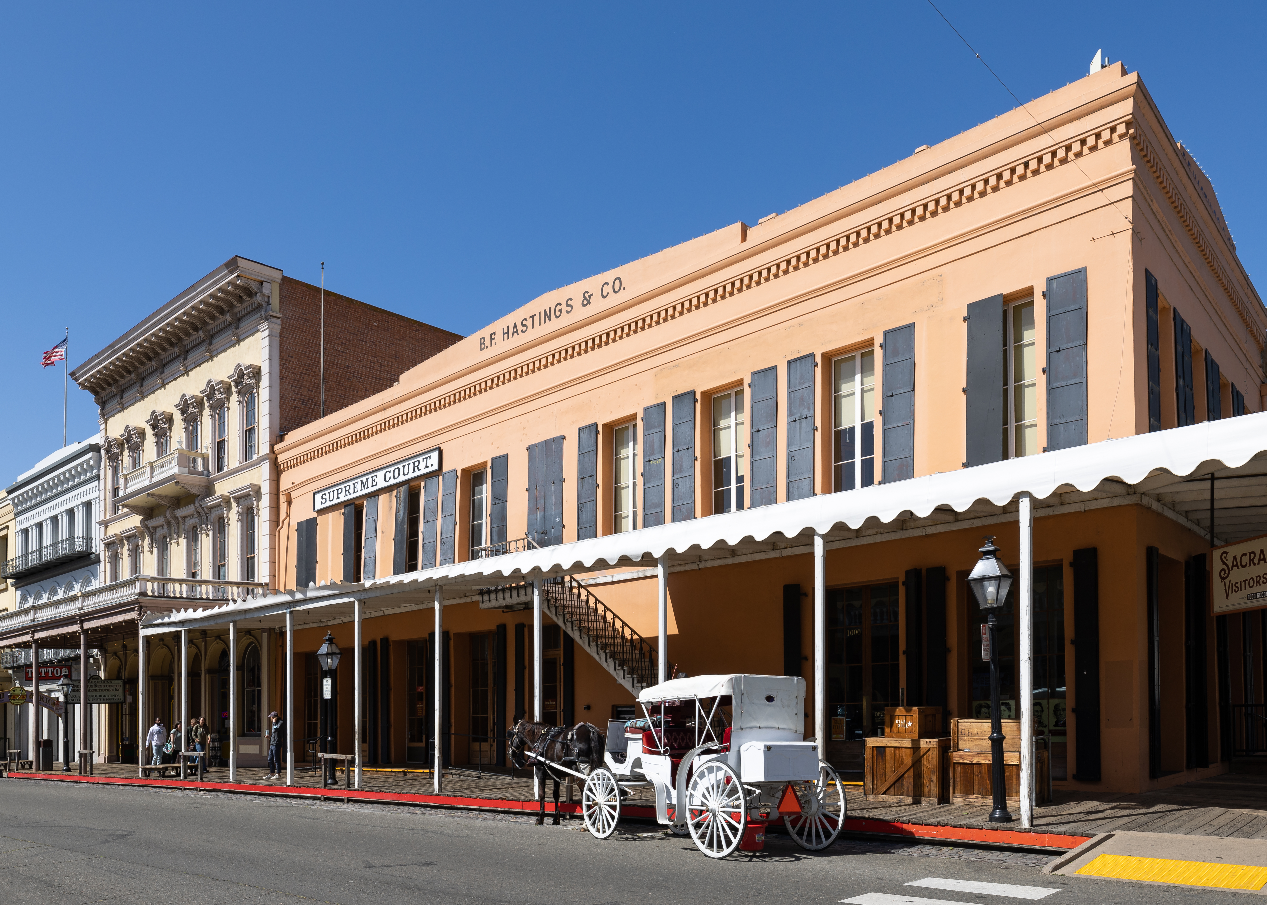 B. F. Hastings Building on the corner of J Street and 2nd in Old Sacramento, California