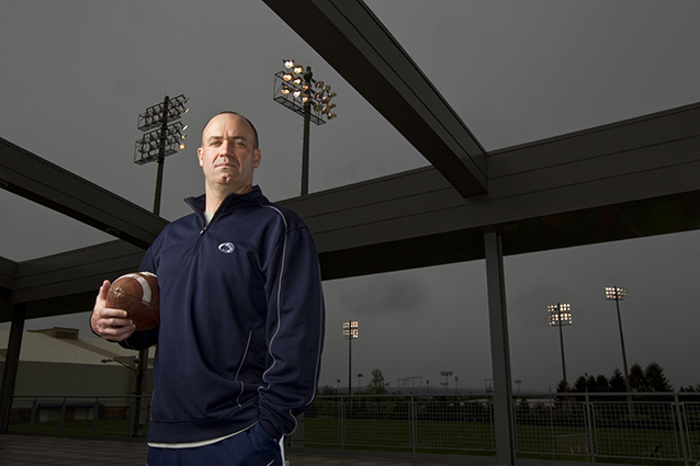 Penn State Head Football Coach Bill O’Brien poses for a photo on the balcony outside his office. bc2012015_037
Link to Photo: Common History
Credit: Bill Cramer/Wonderful Machine
Contact: connect@wonderfulmachine.com
Location: Lasch Football Building