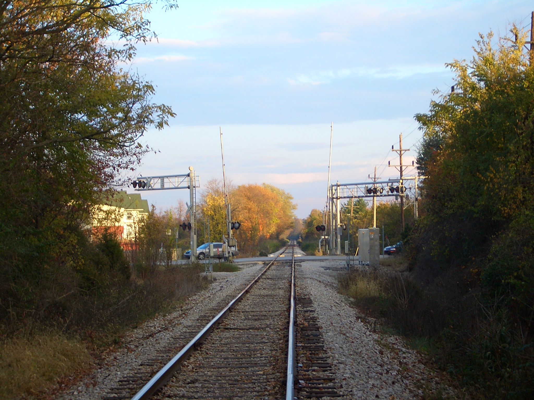 Indiana Rail Road tracks by the State Road 46 bypass in Bloomington, Indiana