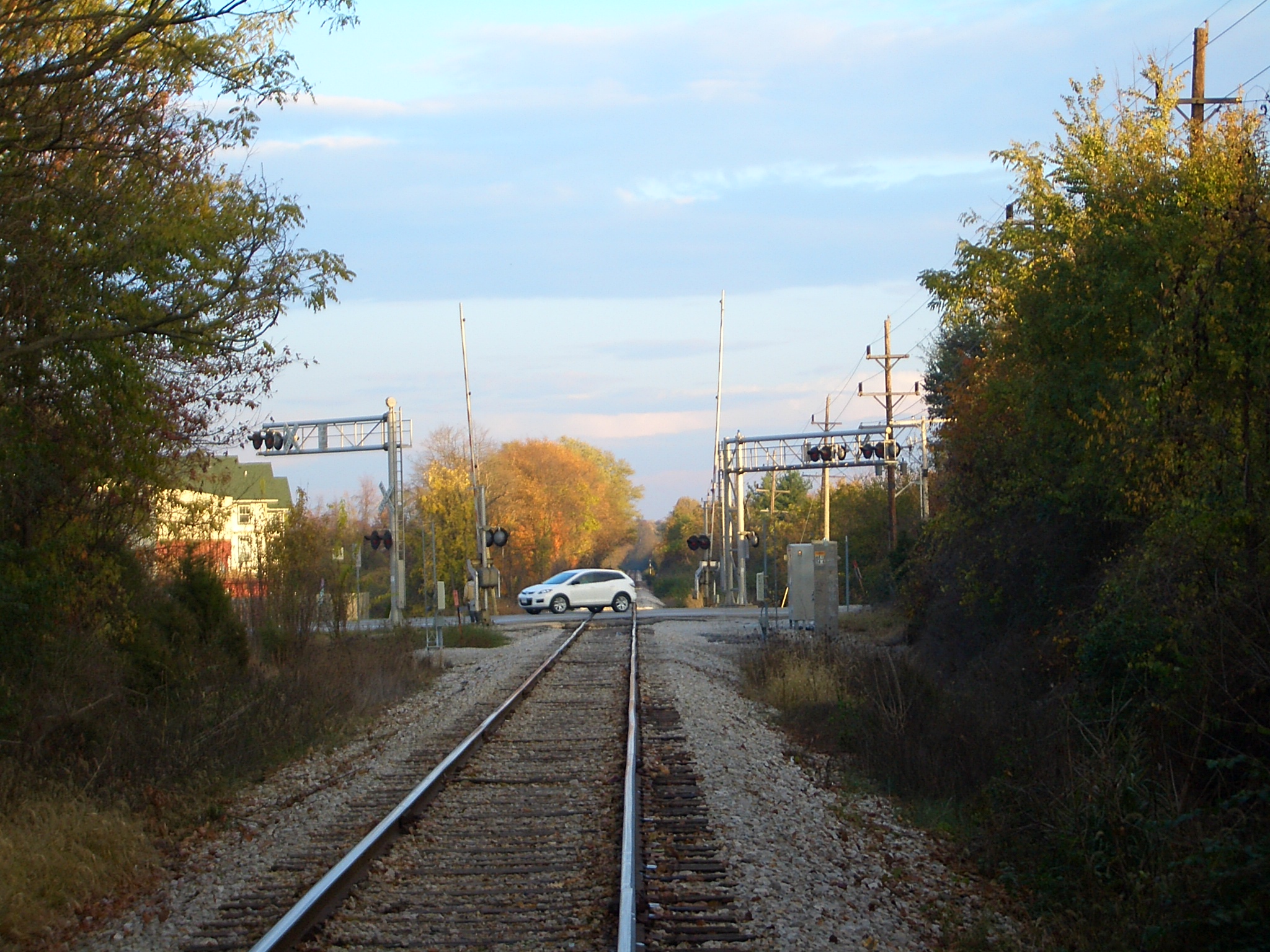 Indiana Rail Road tracks by the State Road 46 bypass in Bloomington, Indiana