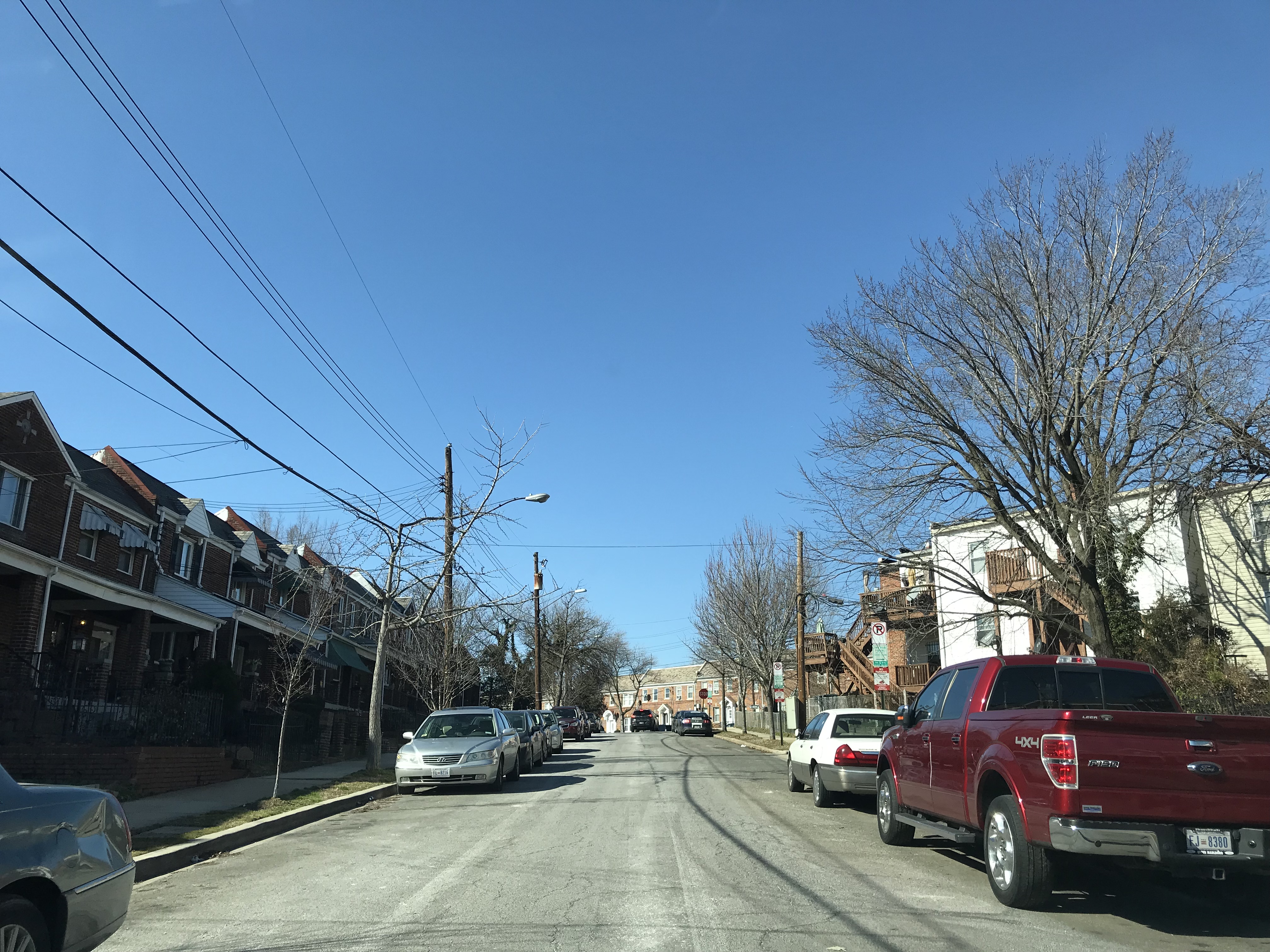 13th Pl, NE in Brentwood, Washington, DC. February 2019