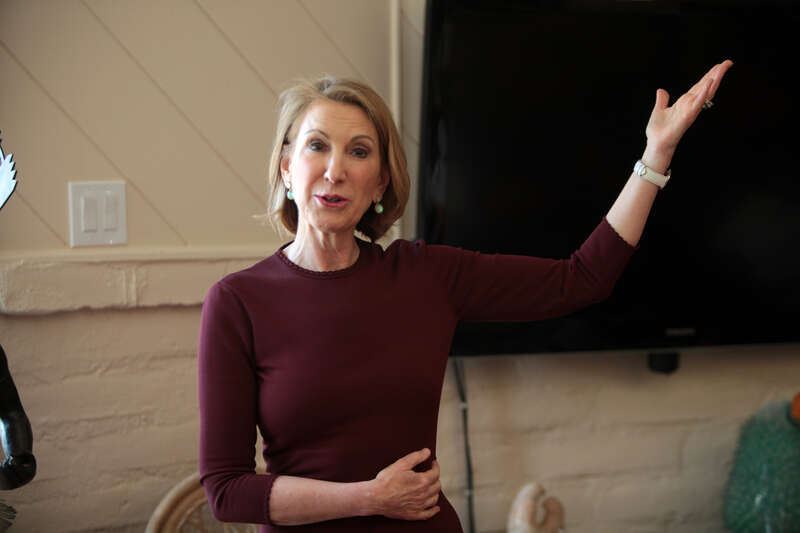 Carly Fiorina speaking at a coffee reception and fundraising event in Paradise Valley, Arizona.

Please attribute to Gage Skidmore if used elsewhere.