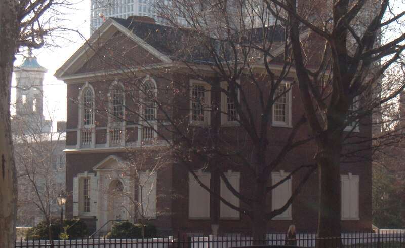 Carpentersâ€™ Hall, built 1770-1774, by the Carpentersâ€™ Company of the City and County of Philadelphia (still the owner),  meeting place of the First Continental Congress, Autumn, 1774, first home of the Bank of the United States, 1791, and meeting
