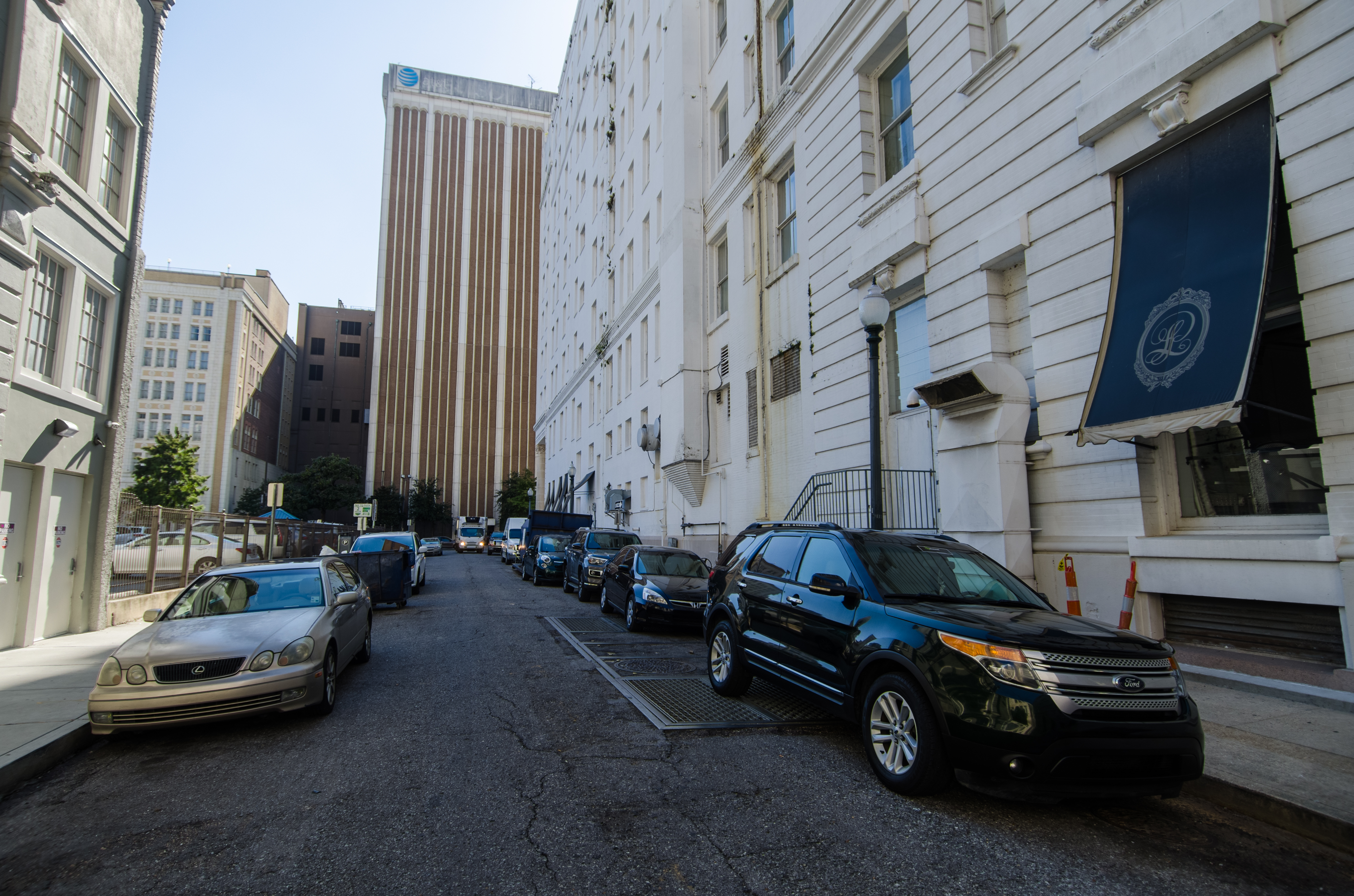 Carroll Street, a short street in New Orleans Central Business District, running downriver from Poydras, 1 square riverwards of Baronne Street.  The Le Pavillion Hotel is on the lake side of the street.