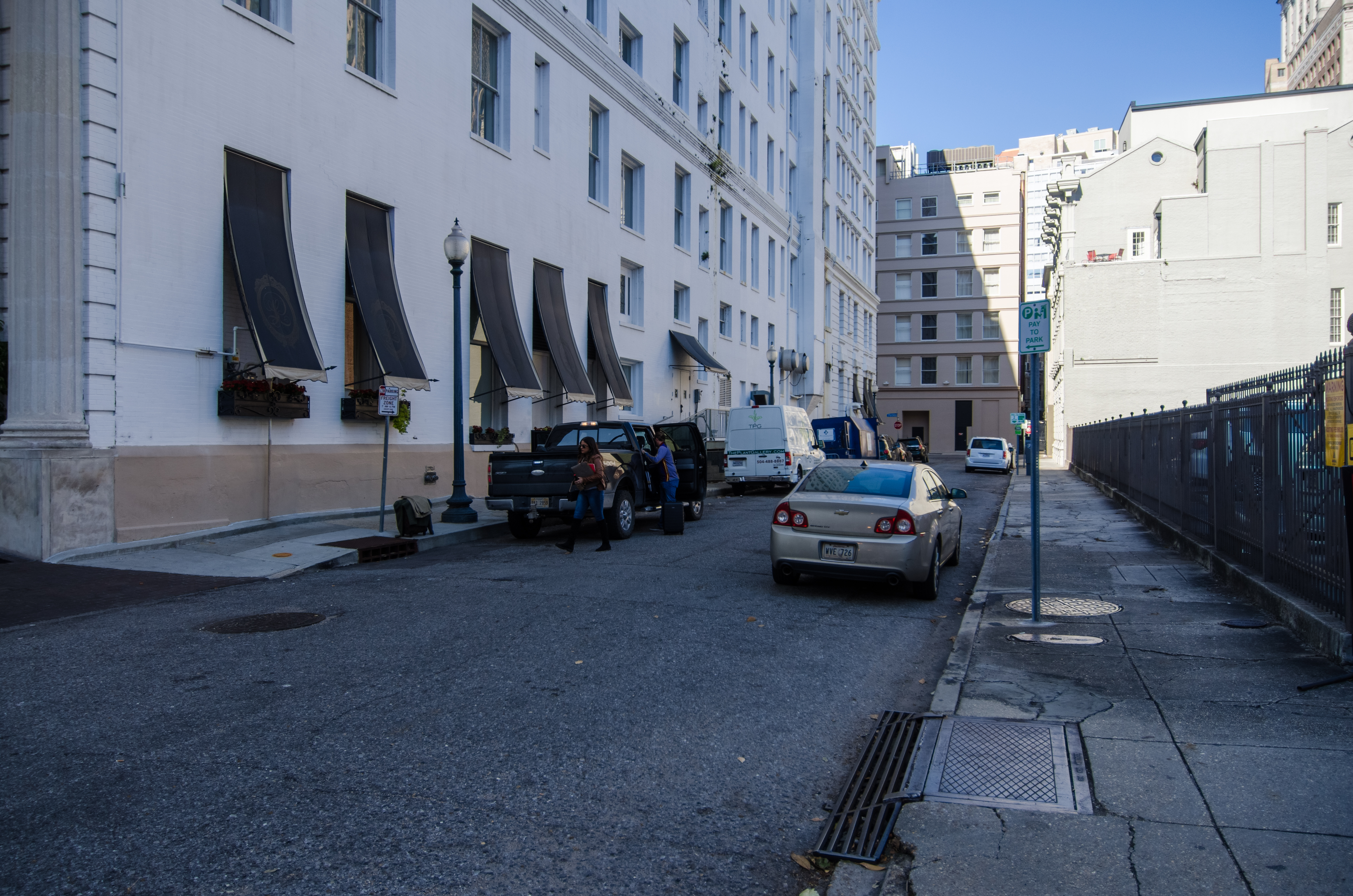 Carroll Street, a short street in New Orleans Central Business District, running downriver from Poydras, 1 square riverwards of Baronne Street.  The Le Pavillion Hotel is on the lake side of the street.