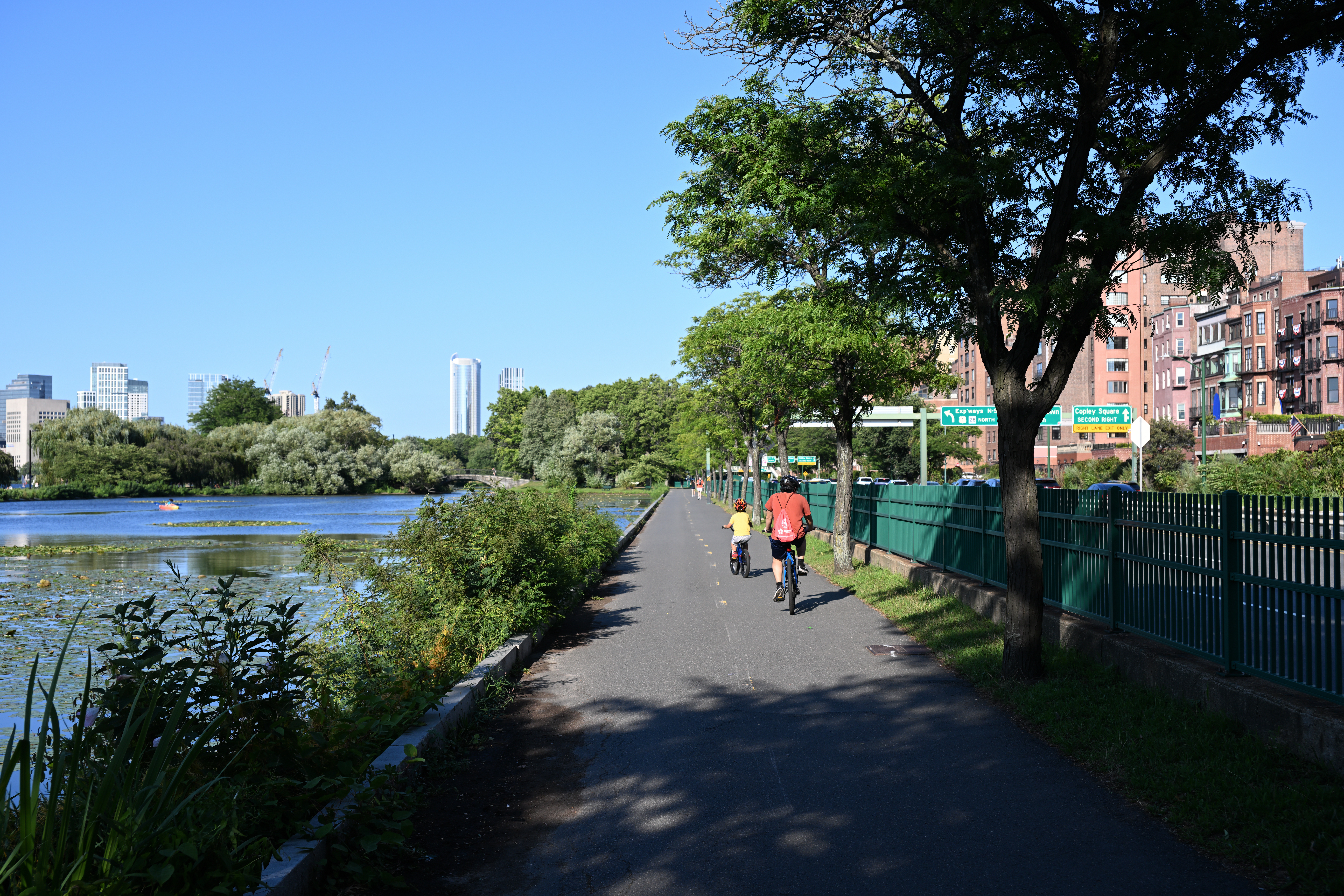 The Charles River Bike Path near Back Bay in August 2024