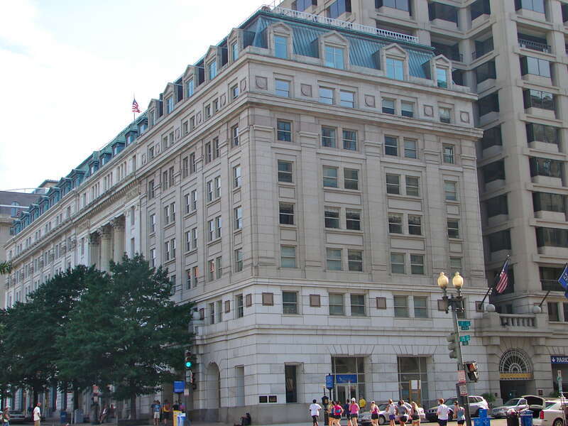 Chase's Theater and Riggs Building on the NRHP since September 7, 1978. Located at 1426 G St. NW. and 615-627 15th St. NW., right across 15th from the US Treasury Building, in Downtown Washington, DC.
Note that the first 4 bays of this building are