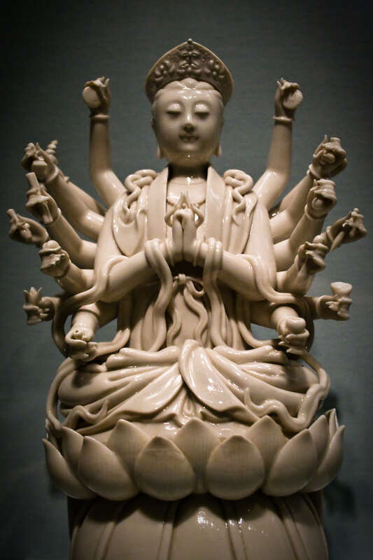 Statue of Cundi, who is the central figure for some esoteric Buddhist practices in China.