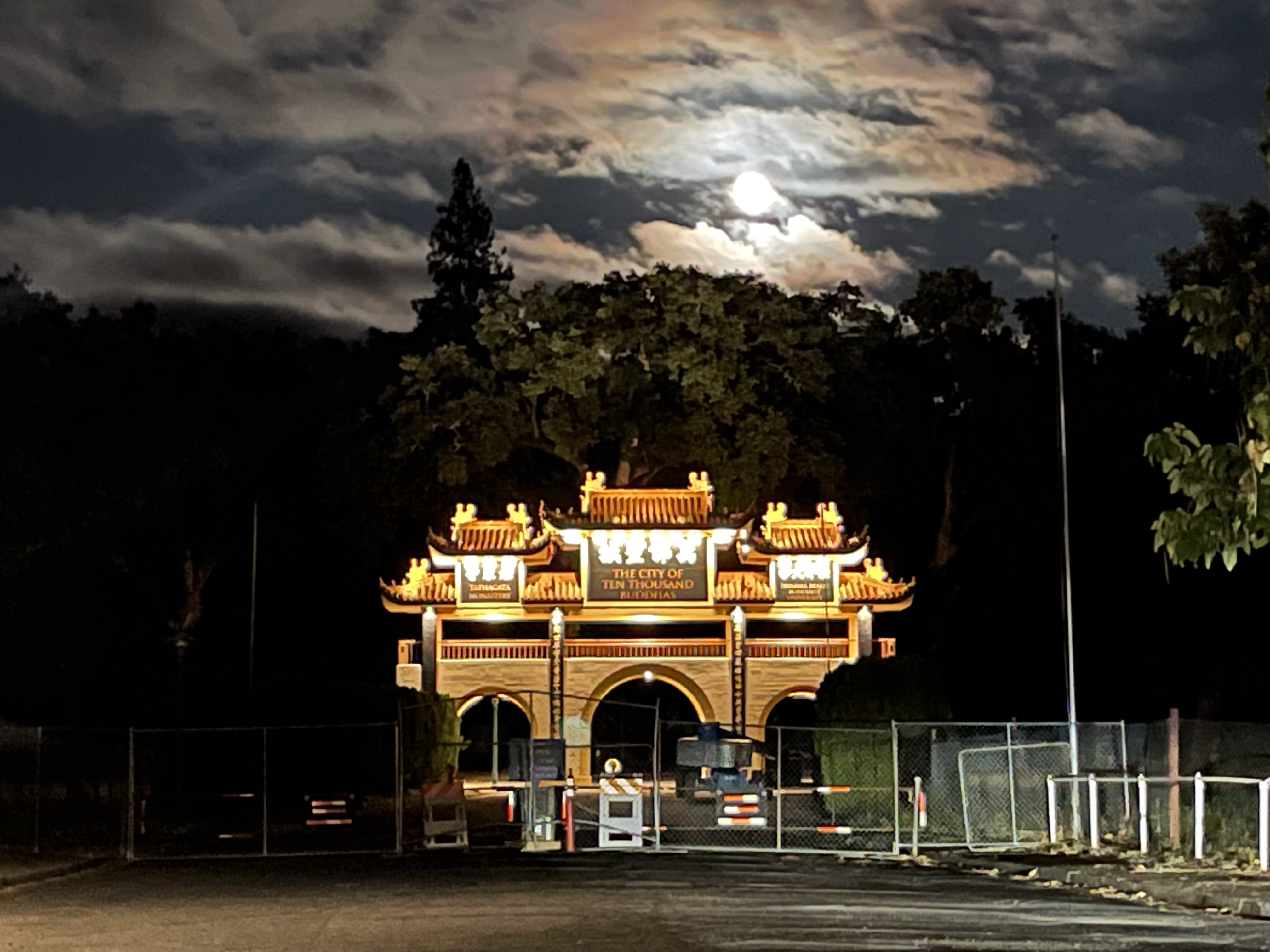 City of Ten Thousand Buddhas at night