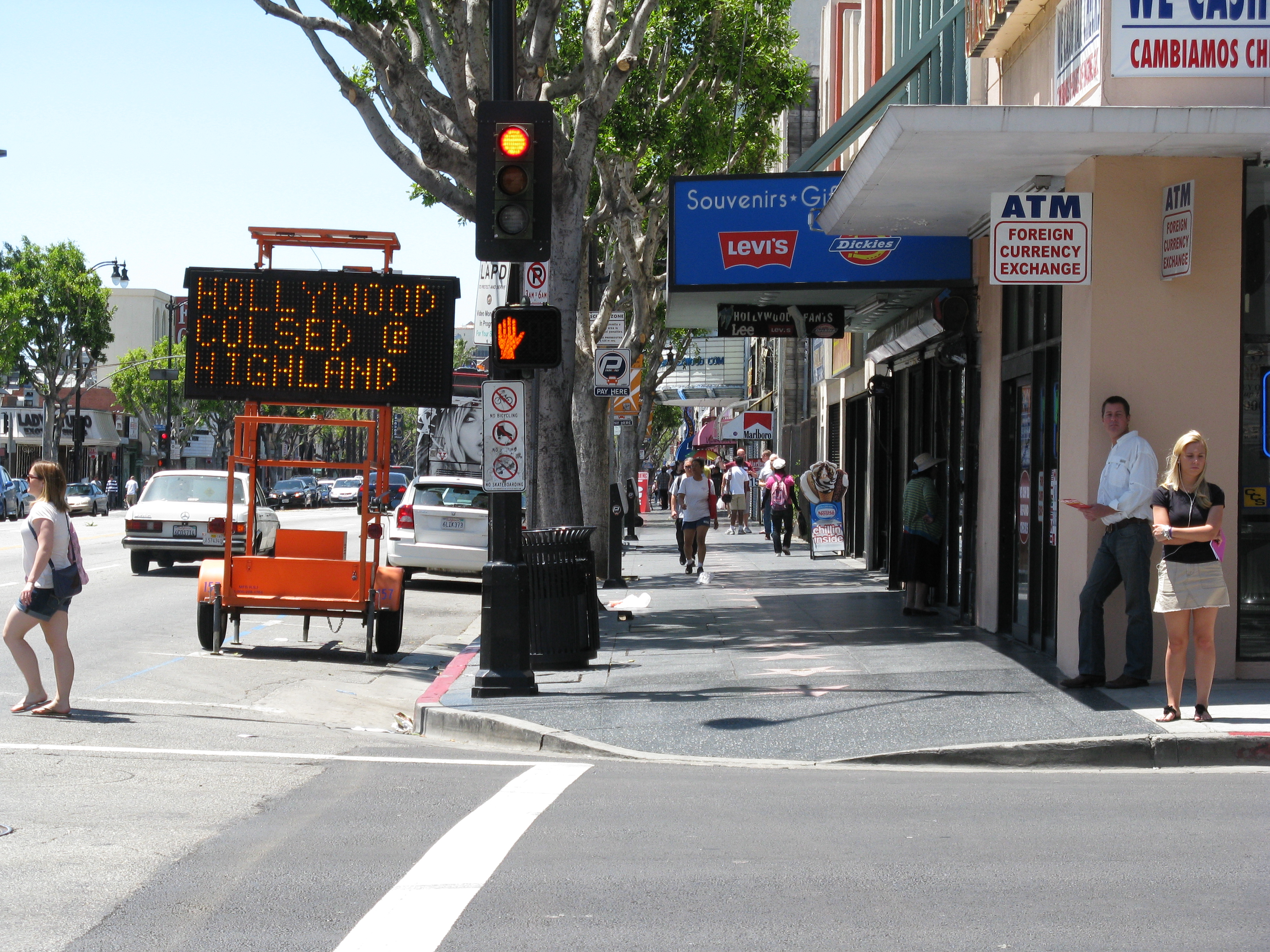 Crossing N. Cahuenga Blvd, Hollywood