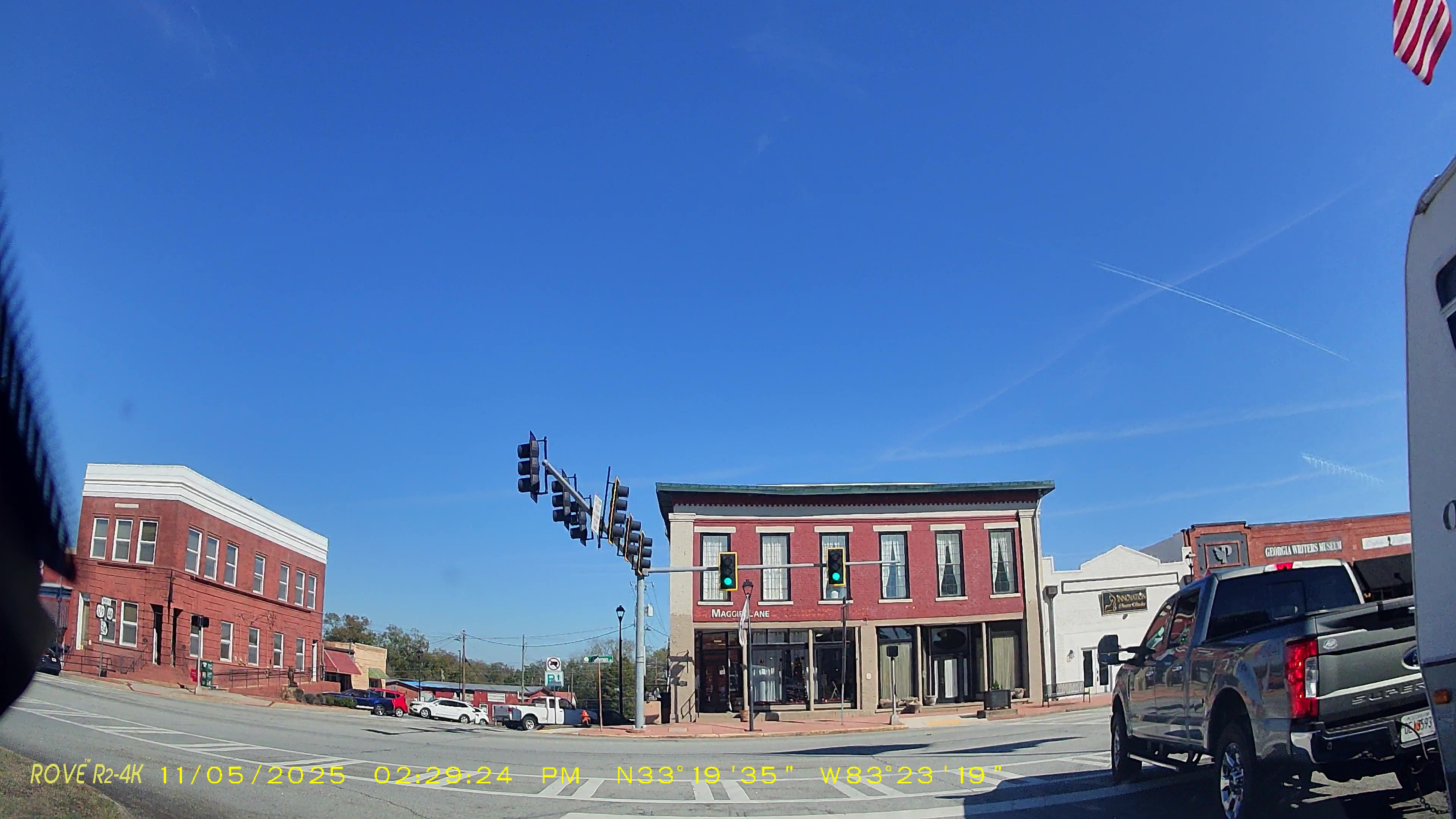 EB West Marion Street at South Jefferson Avenue Intersection, Eatonton, Putnam County, Georgia