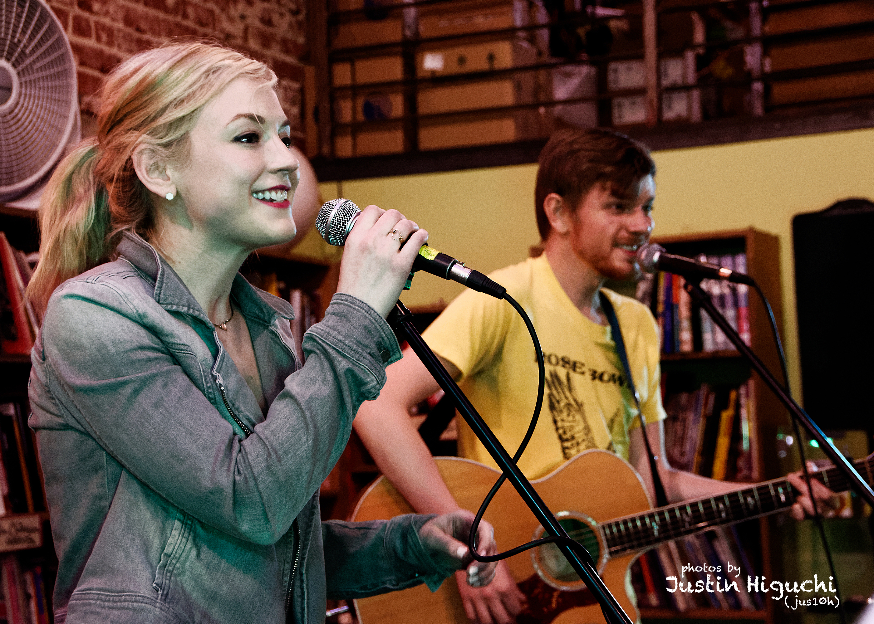 Emily Kinney performing live in-store at Fingerprints Music in Los Beach California on Wednesday April 27th, 2016.
